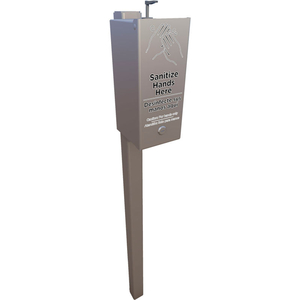 ULTRASITE POST MOUNTED HAND SANITIZER HOLDER, SURFACE MOUNT - CHAMPAGNE by UltraSite