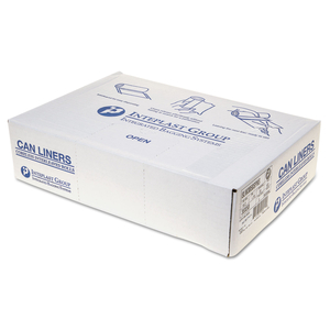 LOW-DENSITY COMMERCIAL CAN LINERS, 60 GAL, 1.15 MIL, 38" X 58", CLEAR, 20 BAGS/ROLL, 5 ROLLS/CARTON by Inteplast Group