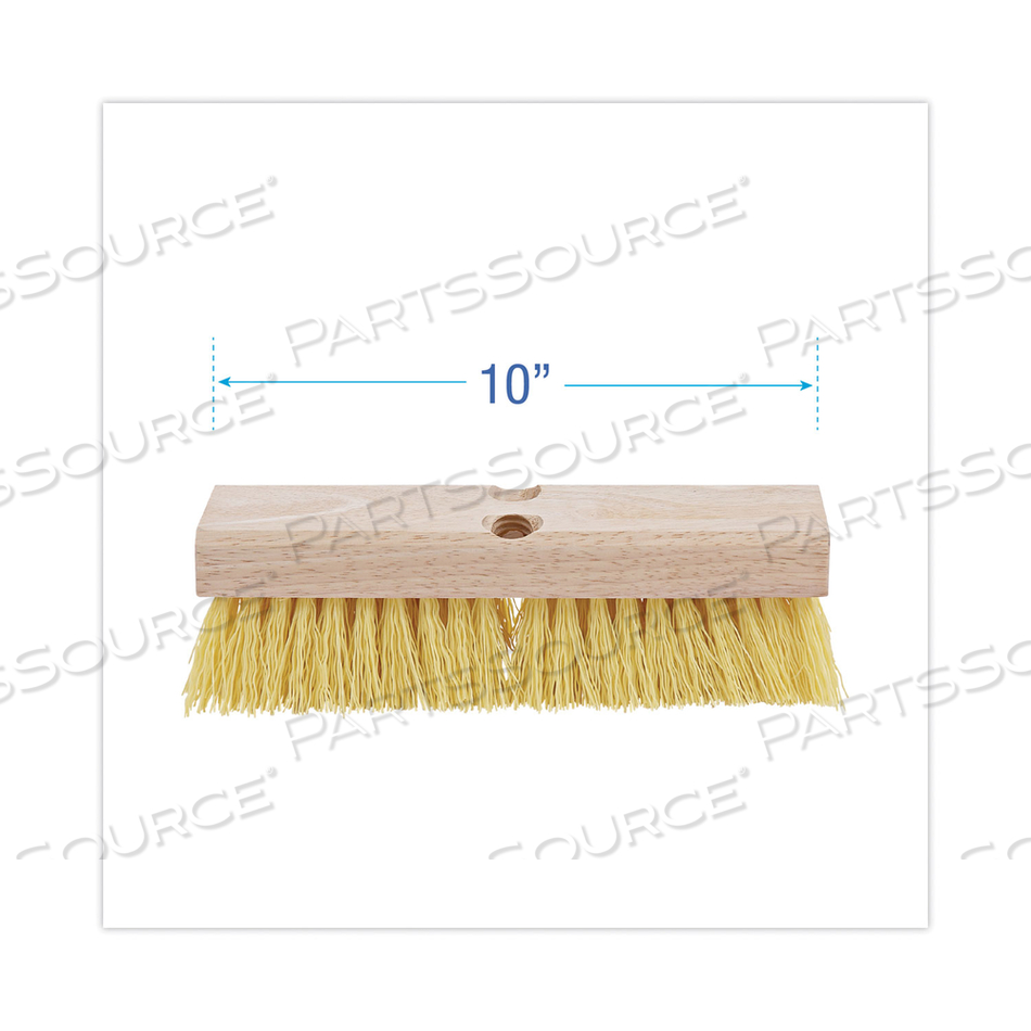 DECK BRUSH HEAD, 2" CREAM POLYPROPYLENE BRISTLES, 10" BRUSH by Boardwalk DECK BRUSH HEAD, 2" CREAM POLYPROPYLENE BRISTLES, 10" BRUSH by Boardwalk