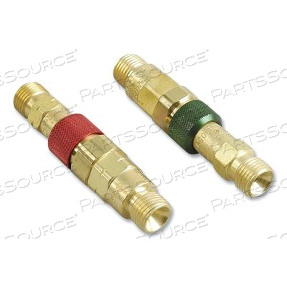 QUICK CONNECT SET, HOSE-TO-HOSE, BRASS, QDB21/QDB22, FUEL GAS/OXYGEN by Western Enterprises