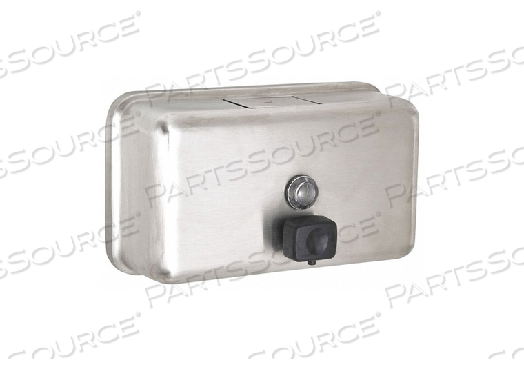 SOAP DISPENSER, COLOR SILVER, MOUNT TYPE WALL, PRODUCT TYPE SOAP DISPENSER, MATERIAL 304 STAINLESS STEEL, ABS PLASTIC, SERIES TOUGH GUY, FIN by Tough Guy