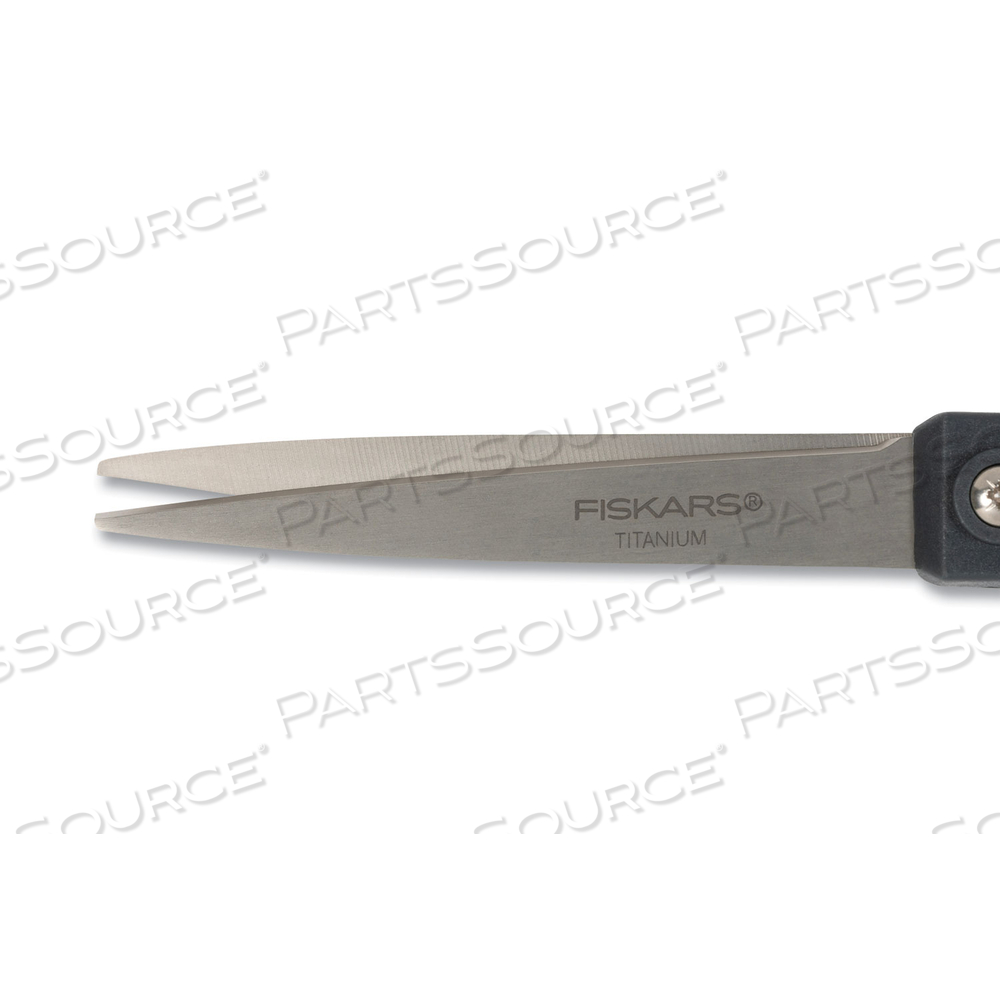 EVERYDAY TITANIUM SOFTGRIP SCISSORS, 8" LONG, 3.1" CUT LENGTH, DARK GRAY STRAIGHT HANDLE by Fiskars