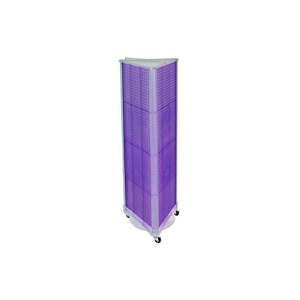 THREE-SIDED SPINNING PEGBOARD W/ WHEELS, 16" X 60", PURPLE OPAQUE,1 PIECE by Azar International