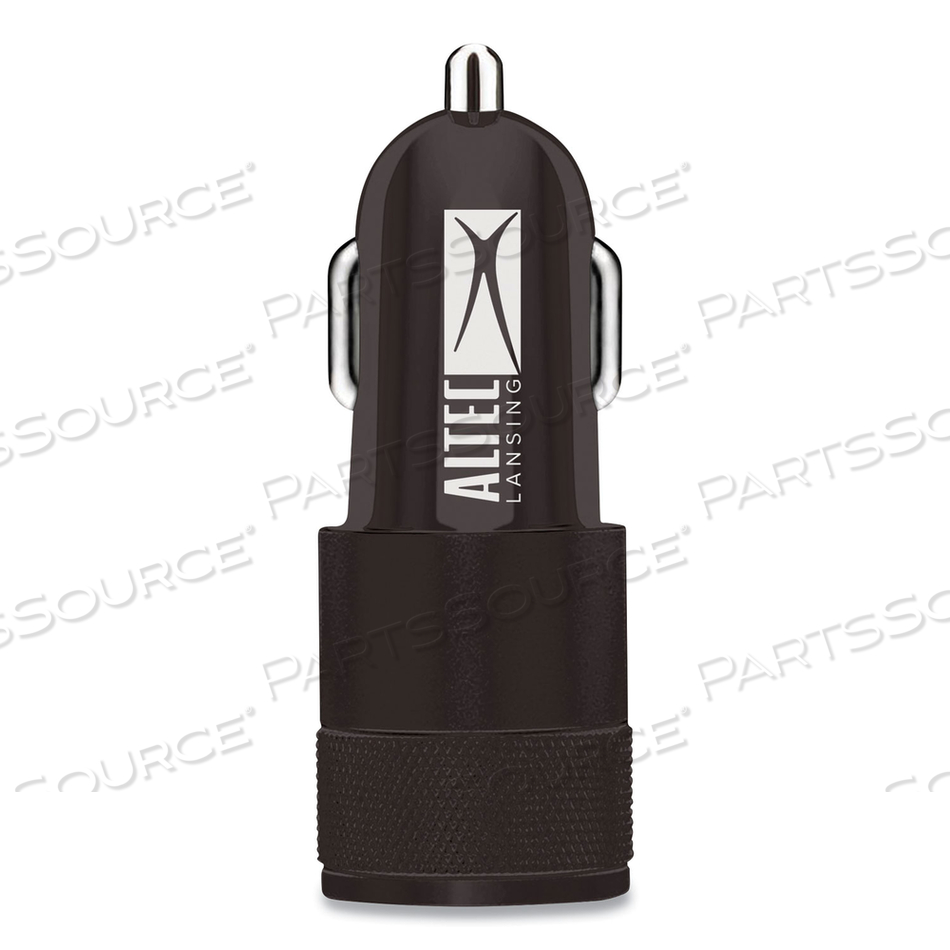 DUAL USB CAR CHARGER, BLACK 