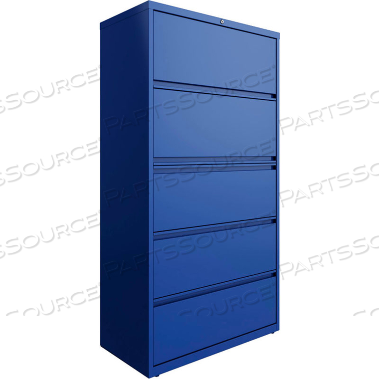 HL10000 SERIES LATERAL FILE 36 WIDE 5-DRAWER - CLASSIC BLUE by Hirsh HL10000 SERIES LATERAL FILE 36 WIDE 5-DRAWER - CLASSIC BLUE by Hirsh