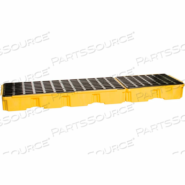 3 DRUM INLINE SPILL CONTAINMENT PLATFORM - YELLOW NO DRAIN by Eagle 3 DRUM INLINE SPILL CONTAINMENT PLATFORM - YELLOW NO DRAIN by Eagle