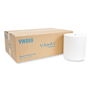 VALAY PROPRIETARY ROLL TOWELS, 1-PLY, 8" X 800 FT, WHITE, 6 ROLLS/CARTON by Morcon Tissue