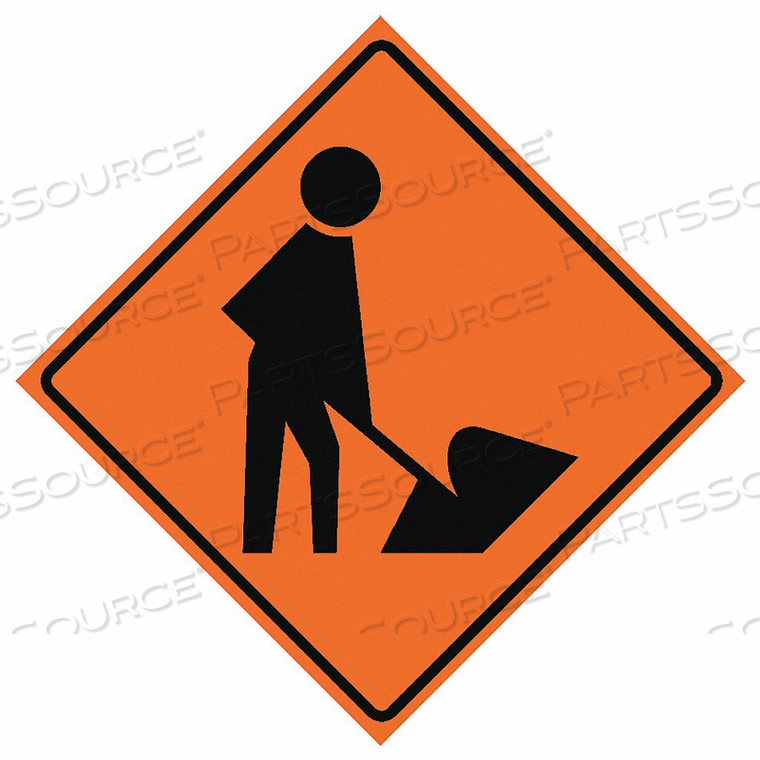 ROLL UP TRAFFIC SIGN 48 H 48 W VINYL by Eastern Metal Signs And Safety