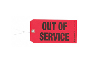 OUT OF SERVICE TAG RECTANGLE 3-1/8 PK50 by J.J. Keller & Associates