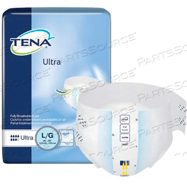 TENA ULTRA BRIEFS, SIZE L, 48"- 59" WAIST SIZE, BLUE, 80/CASE 