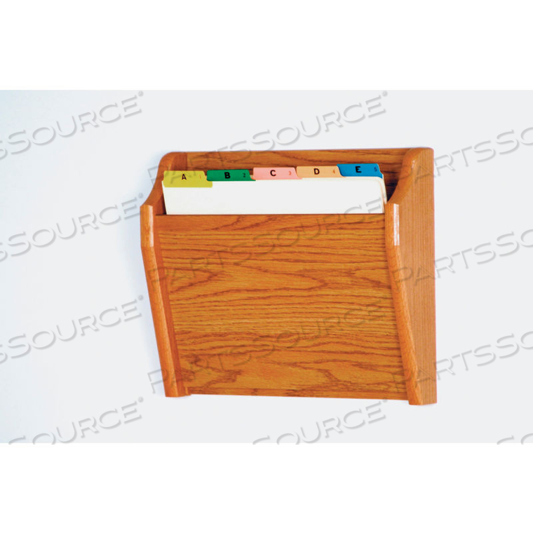 SINGLE TAPERED POCKET CHART HOLDER - MEDIUM OAK by Wooden Mallet SINGLE TAPERED POCKET CHART HOLDER - MEDIUM OAK by Wooden Mallet