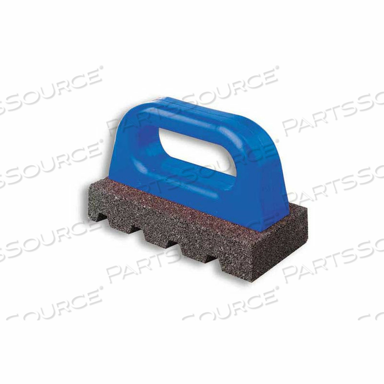 FLUTED RUB BRICKS, 6"L X 3"W X 1"H, 60 GRIT, PLASTIC HANDLE by Bon Tool Co.