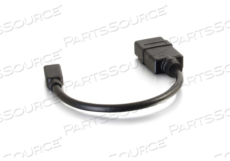 ADAPTER CONVERTER DONGLE, HDMI 19 PIN FEMALE, 19 PIN MICRO HDMI MALE, BLACK, 8 IN by Legrand AV (C2G)