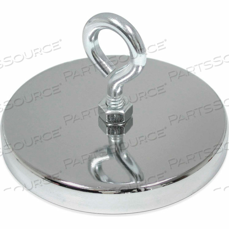 CERAMIC HANG-IT MAGNET WITH ATTACHED EYEBOLT 95 LBS. PULL CHROME PLATING by Master Magnetics, Inc. (The Magnet Source)
