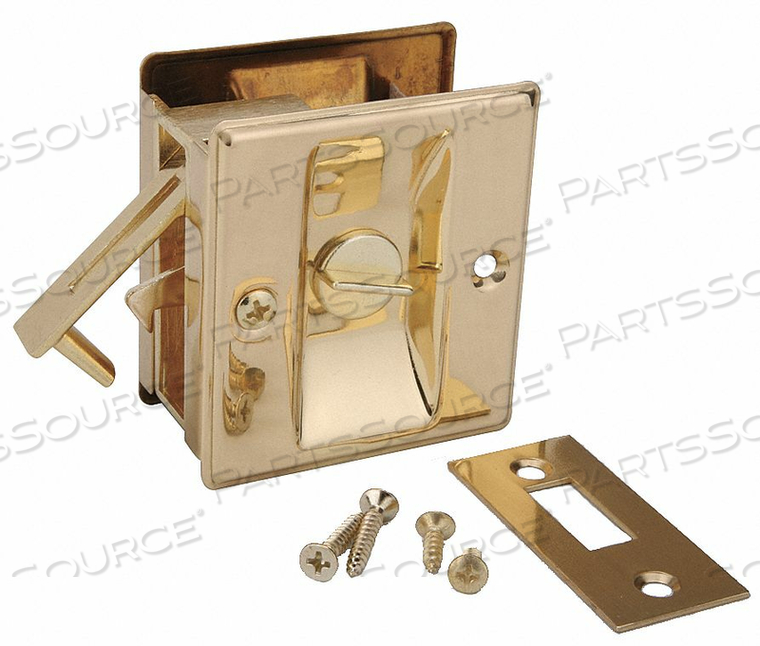 POCKET DOOR PRIVACY LOCK-BRIGHT BRASS by John Sterling POCKET DOOR PRIVACY LOCK-BRIGHT BRASS by John Sterling