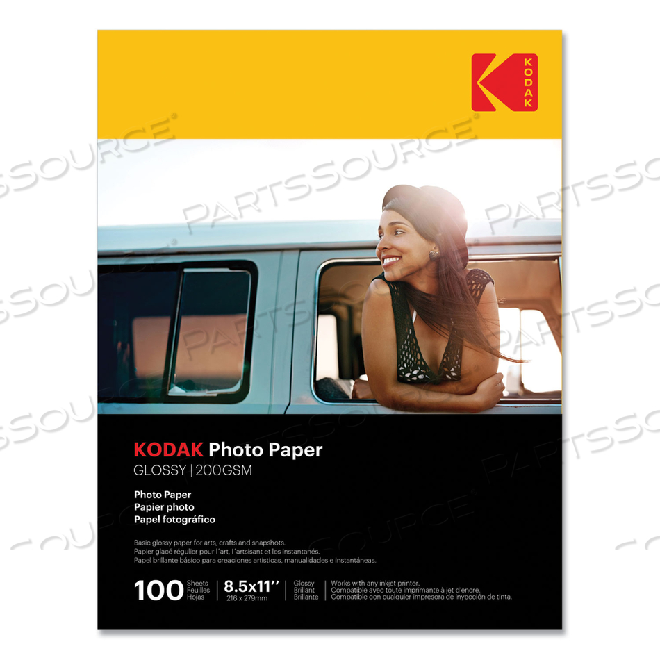 PHOTO PAPER, 8 MIL, 8.5 X 11, GLOSSY WHITE by Kodak Consumer Products & Services