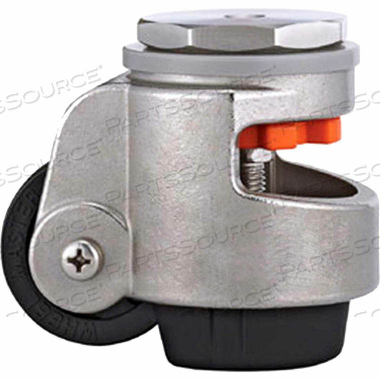 STAINLESS STEEL LEVELING CASTER - 880 LB. CAPACITY - STEM MOUNTED 