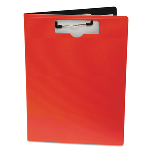 PORTFOLIO CLIPBOARD WITH LOW-PROFILE CLIP, PORTRAIT ORIENTATION, 0.5" CLIP CAPACITY, HOLDS 8.5 X 11 SHEETS, RED by Mobile OPS