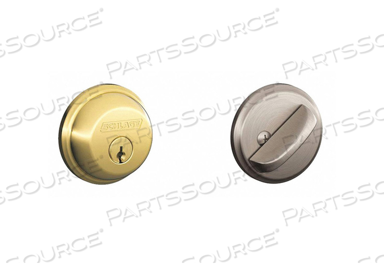 DEADBOLT BRIGHT BRASS / SATIN NICKEL by Schlage Lock DEADBOLT BRIGHT BRASS / SATIN NICKEL by Schlage Lock
