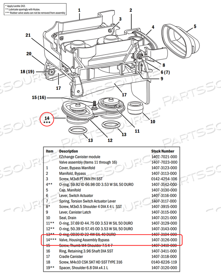 VALVE HOUSING ASSEMBLY BYPASS BREATHING CIRCUIT GAS (BCG) by Datex-Ohmeda VALVE HOUSING ASSEMBLY BYPASS BREATHING CIRCUIT GAS (BCG) by Datex-Ohmeda