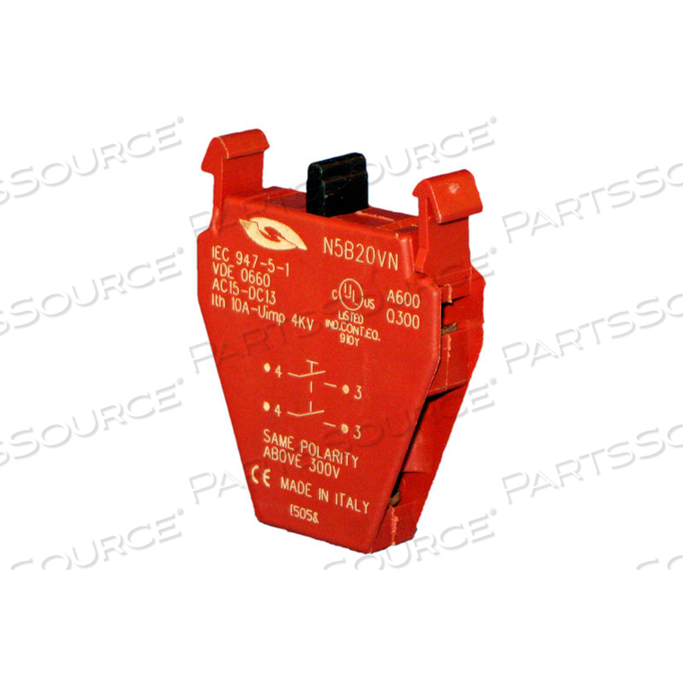 N5 SERIES, 22MM CONTACT BLOCK, 2NO, SCREW TERMINAL. 