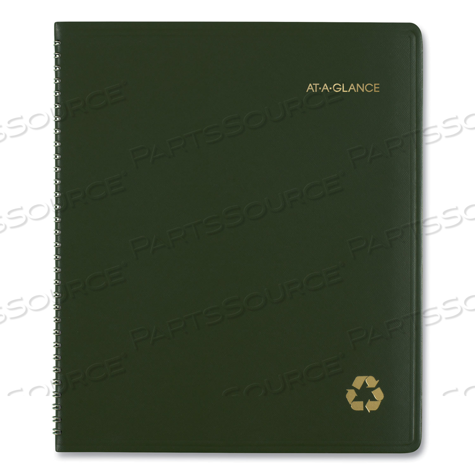 RECYCLED MONTHLY PLANNER, 9" X 11", GREEN, 2021-2021 by At-A-Glance