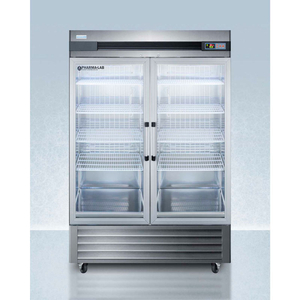 ACCUCOLD PHARMA-LAB PERFORMANCE SERIES UPRIGHT PHARMACY REFRIGERATOR, GLASS DOORS, 49 CU.FT. by Summit Appliance (Div. of Felix Storch, Inc.)