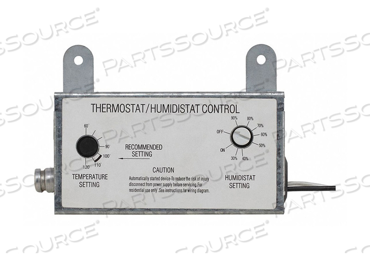 ATTIC T-STAT/HUMIDISTAT 60 TO 120 DEG F by DAYTON ELECTRIC MANUFACTURING CO