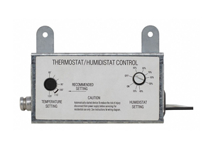 ATTIC T-STAT/HUMIDISTAT 60 TO 120 DEG F by DAYTON ELECTRIC MANUFACTURING CO