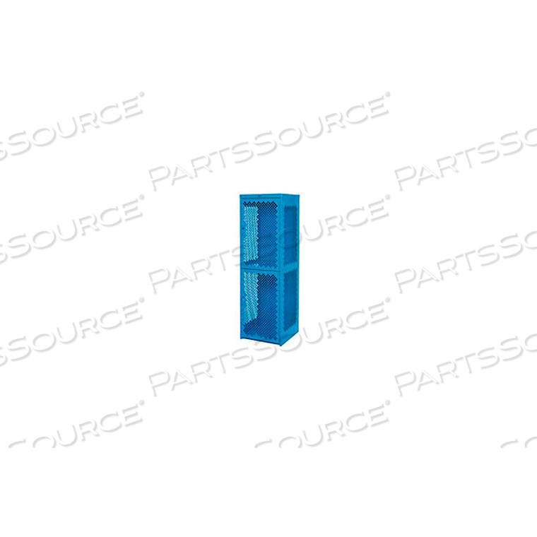 TRIPLE TIER 3 DOOR HEAVY DUTY VENTED WELDED STEEL LOCKER, 24X24X72, BLUE by Pucel Enterprises