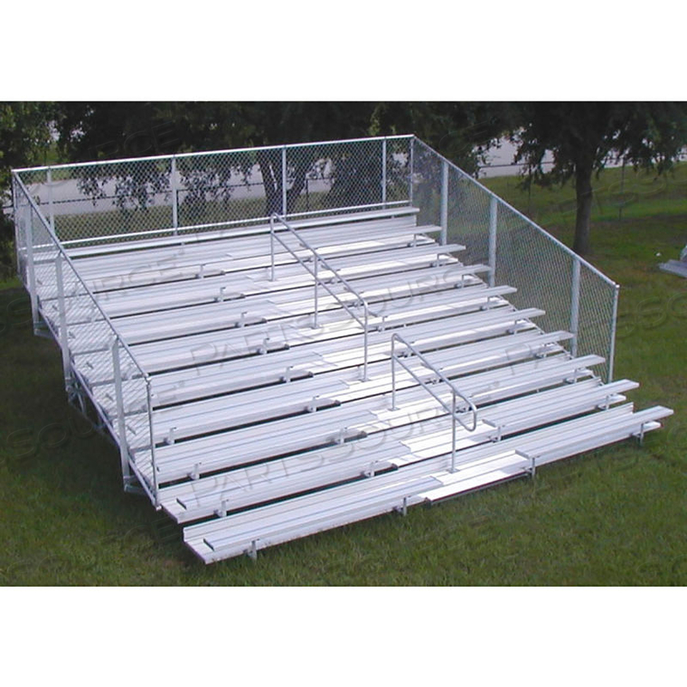 10 ROW GTG ALUMINUM BLEACHER WITH MID-AISLE & GUARDRAIL, 33' LONG, DOUBLE FOOTBOARD by Gt Grandstands By Ultraplay 10 ROW GTG ALUMINUM BLEACHER WITH MID-AISLE & GUARDRAIL, 33' LONG, DOUBLE FOOTBOARD by Gt Grandstands By Ultraplay