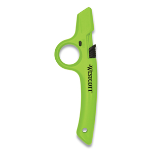 FULL SIZE RETRACTABLE BOX CUTTER, PLASTIC HANDLE, GREEN, 6/BOX by Westcott