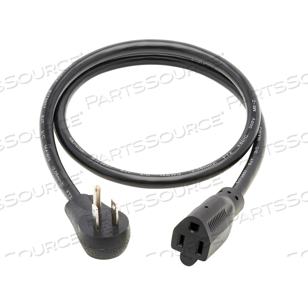 POWER EXTENSION CORD RIGHT-ANGLE 5-15P TO 5-15R 16AWG 13A 3FT by Tripp Lite POWER EXTENSION CORD RIGHT-ANGLE 5-15P TO 5-15R 16AWG 13A 3FT by Tripp Lite