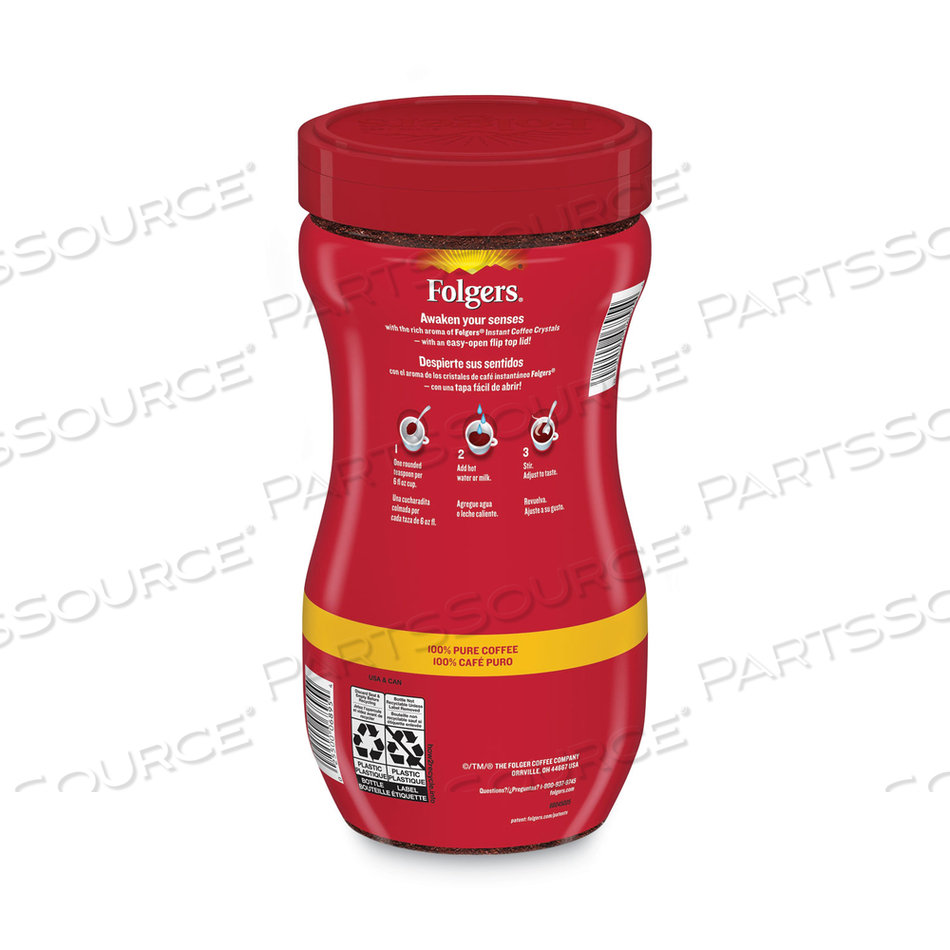 INSTANT COFFEE CRYSTALS, CLASSIC ROAST, 16OZ JAR by Folgers INSTANT COFFEE CRYSTALS, CLASSIC ROAST, 16OZ JAR by Folgers