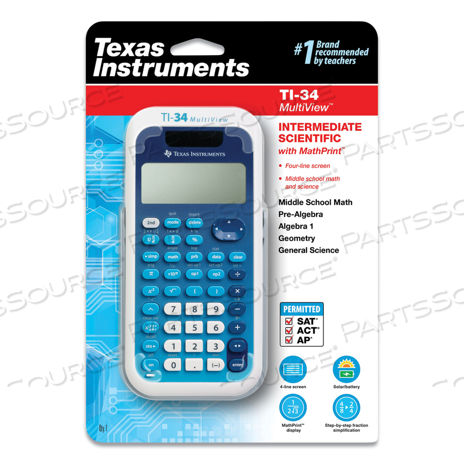 TI-34 MULTIVIEW SCIENTIFIC CALCULATOR, 16-DIGIT LCD by Texas Instruments