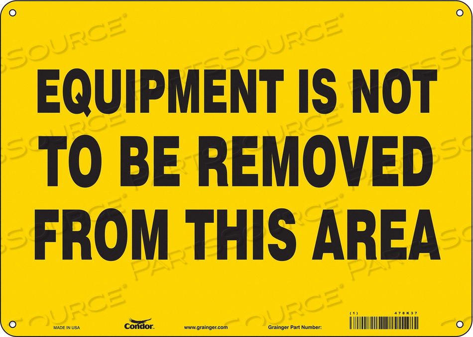SAFETY SIGN 14 WX10 H 0.032 THICKNESS 