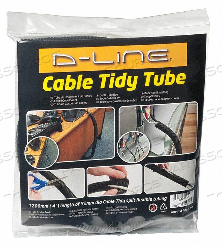 CORRUGATED SPLIT-LOOM TUBING BLACK by D-Line CORRUGATED SPLIT-LOOM TUBING BLACK by D-Line