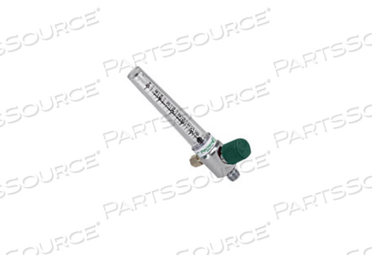 OHMEDA OXYGEN FLOWMETER, 0 TO 15 LPM FLOW, POLYCARBONATE, 50 PSI, 0.5 AT 0 TO 5 LPM, 1 AT 5 TO 15 LPM GRADUATION, 70 DEG F, GREEN TUBING NIP by Precision Medical, Inc.