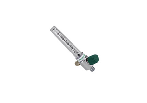 OHMEDA OXYGEN FLOWMETER, 0 TO 15 LPM FLOW, POLYCARBONATE, 50 PSI, 0.5 AT 0 TO 5 LPM, 1 AT 5 TO 15 LPM GRADUATION, 70 DEG F, GREEN TUBING NIP by Precision Medical, Inc.