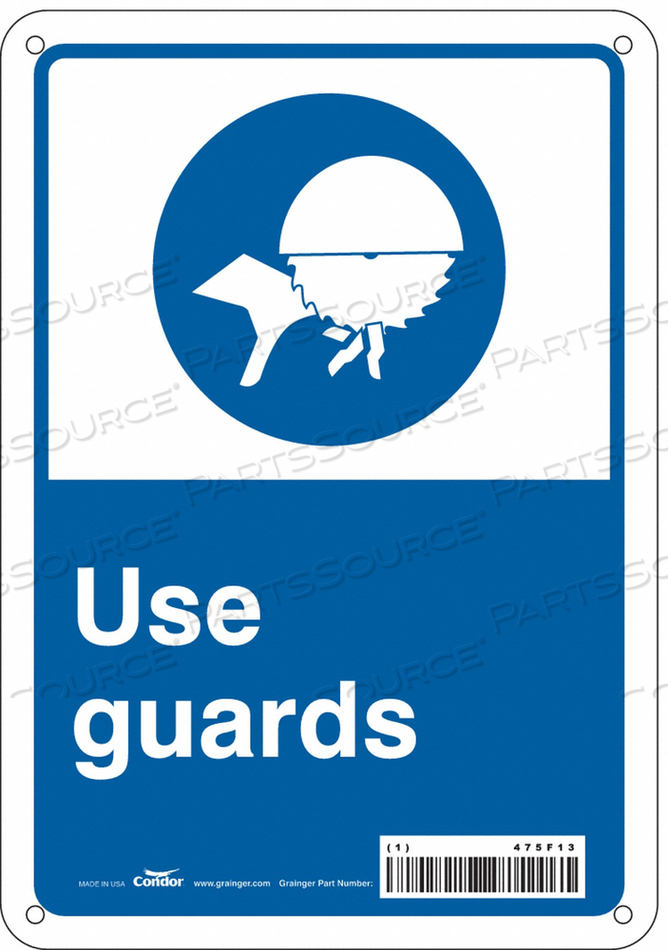 SAFETY SIGN 7 WX10 H 0.055 THICKNESS 