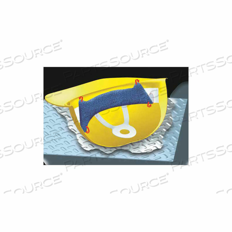 CLIP-ON TERRY TOPPER HARD HAT SWEATBANDS NAVY, 8MM THICK by Occunomix