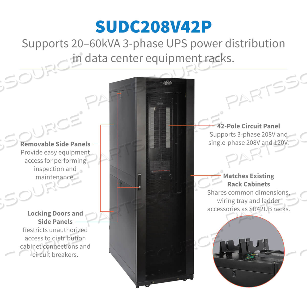 208V 3-PHASE DISTRIBUTION CABINET FOR 20K-60KVA UPS 42 POLETAA by Tripp Lite 208V 3-PHASE DISTRIBUTION CABINET FOR 20K-60KVA UPS 42 POLETAA by Tripp Lite
