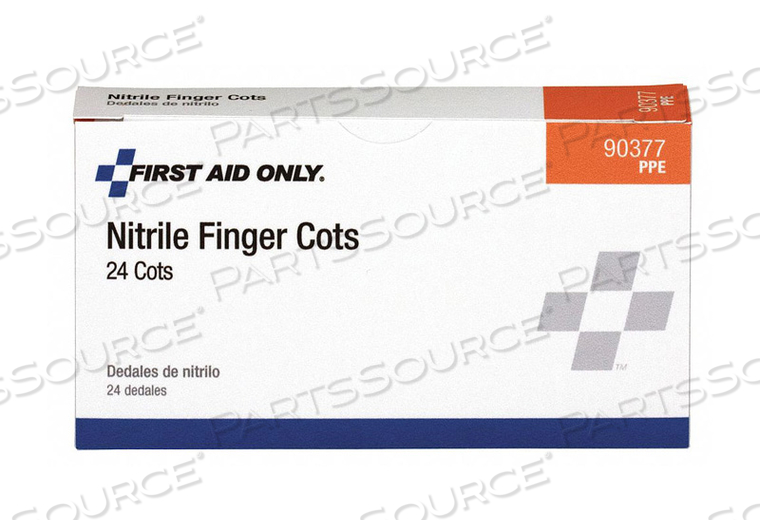 POWDER FREE FINGER COTS BLUE PK24 by First Aid Only