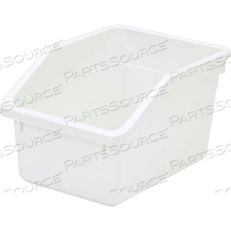 PLASTIC HEAVY DUTY NESTING STORAGE SHELF BIN 7-1/2"W X 10-1/4"D X 6"H WHITE by Quantum Storage Systems