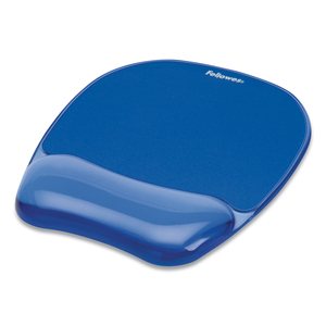 GEL CRYSTALS MOUSE PAD WITH WRIST REST, 7.87 X 9.18, BLUE by Fellowes