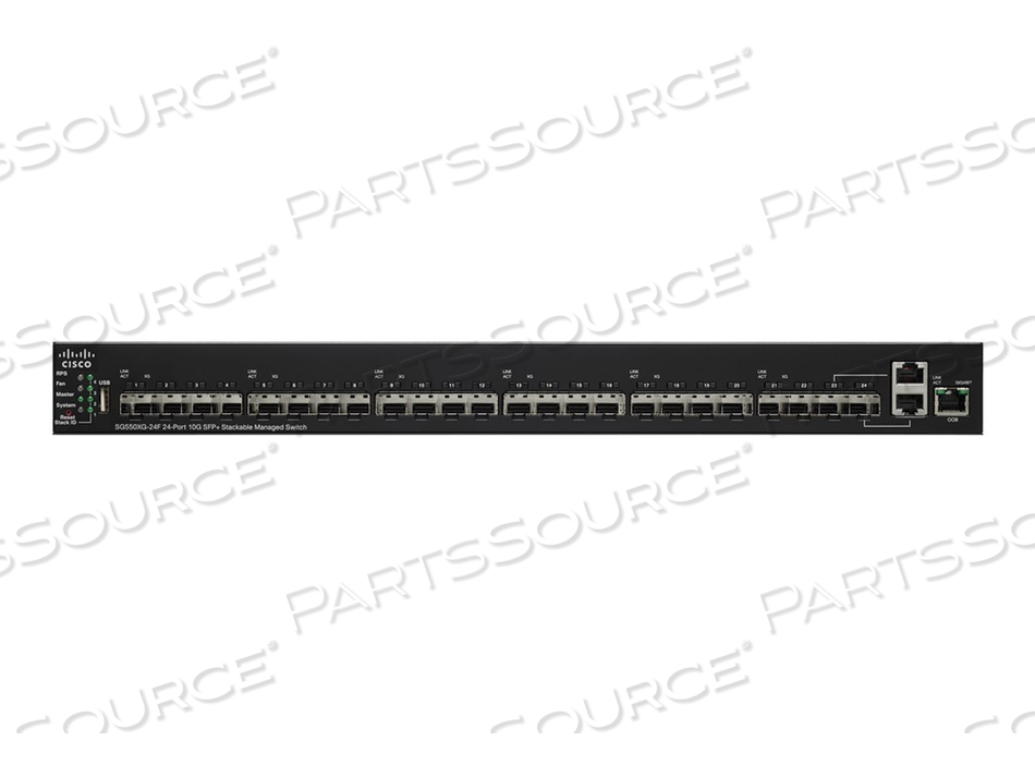 550X SERIES SG550XG-24F, SWITCH, L3, MANAGED, 22 X 10 GIGABIT SFP+ + 2 X COMBO 10GBASE-T, DESKTOP, RACK-MOUNTABLE by Cisco Systems, Inc
