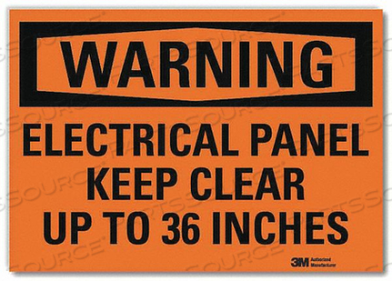 WARNING SIGN ELECTRICAL PANEL 5 IN H by Lyle Signs Inc.
