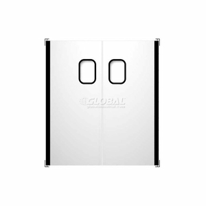 STAINLESS STEEL DOUBLE PANEL IMPACT TRAFFIC DOOR 6'W X 8'H by Chase Industries, Inc.