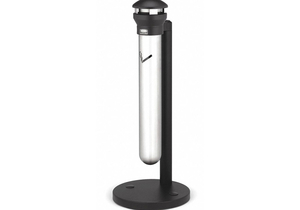 CIGARETTE RECEPTACLE 1-19/64 GAL. SILVER by Rubbermaid Medical Division