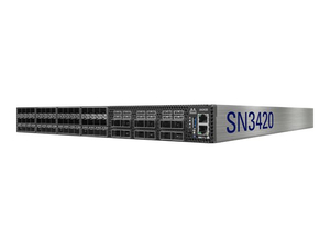 MELLANOX SPECTRUM-2 MSN3420-CB2FC, SWITCH, L3, MANAGED, 48 X 25 GIGABIT SFP28 + 12 X 100 GIGABIT QSFP28, BACK TO FRONT AIRFLOW, RACK-MOUNTAB by NVIDIA